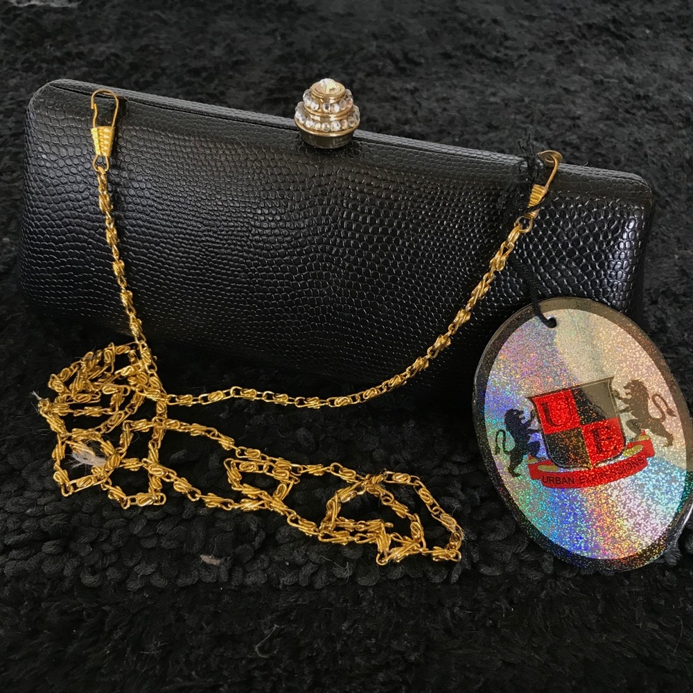 Urban Expressions Black Vegan Leather Clutch